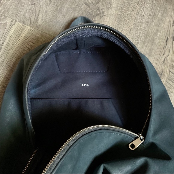 A.P.C 'Sac a Dos Stefan' Faux Suede Backpack - Picture 4 of 8